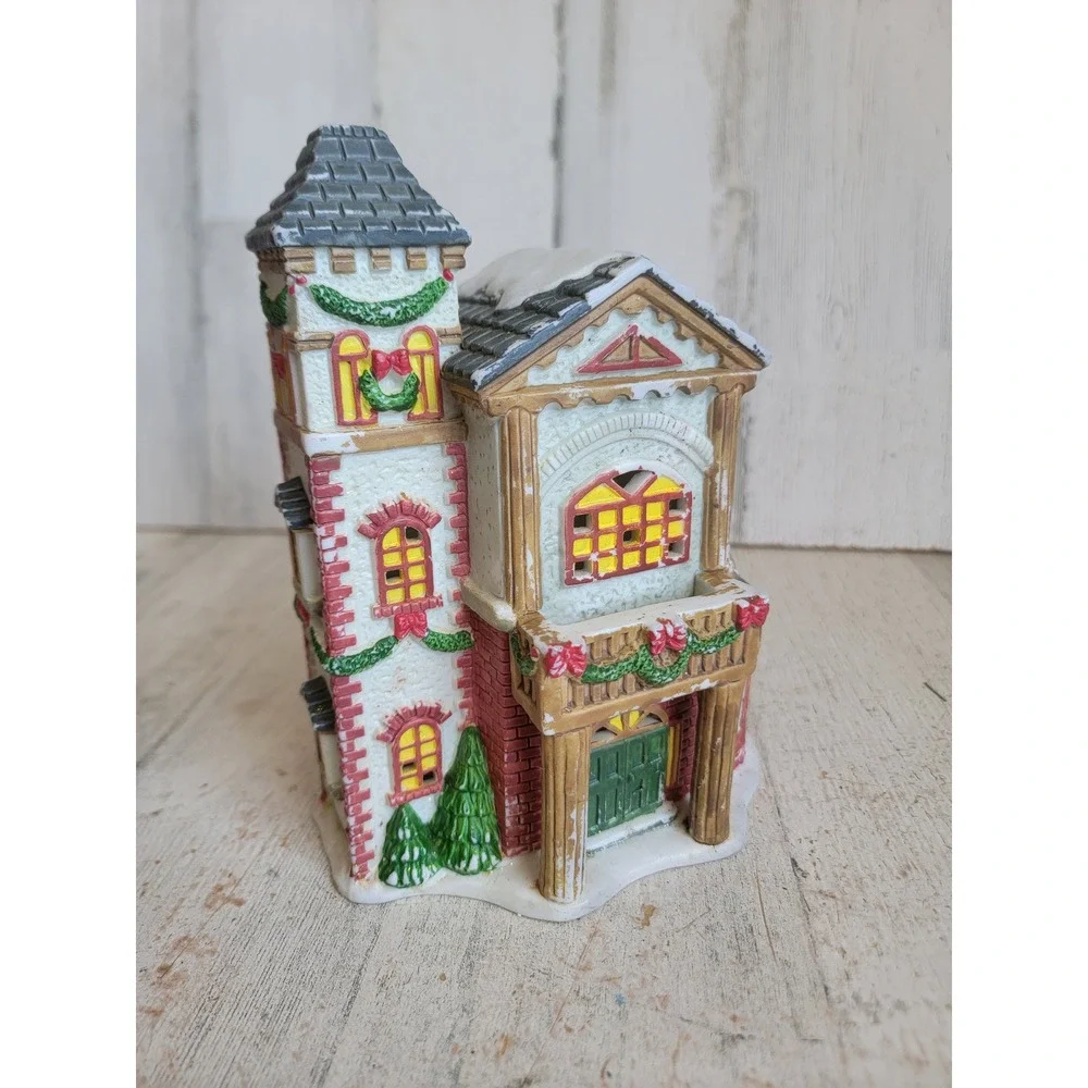 Vintage trim a home court house village accessory Xmas home decor figure